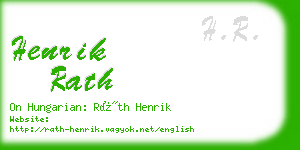 henrik rath business card